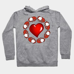 Love Gnome Valentines Day, Love Valentines Gnome Hearts Hoodie